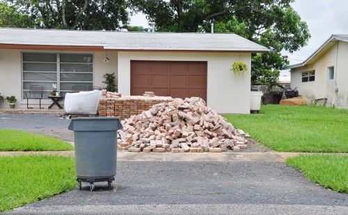 Builders removing construction debris responsibly